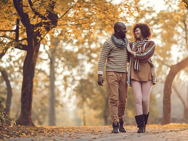 Over Fifties Singles Dating Couple Out For A Walk