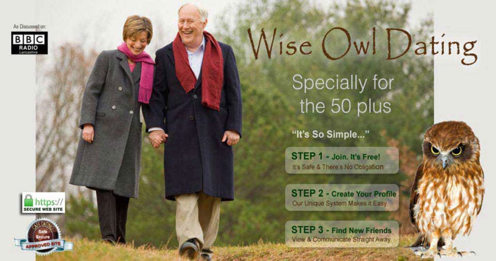 Over Fifties Dating from Wise Owl Dating is as easy as one two three